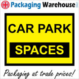 VE332 Car Park Spaces Vacant Empty Yellow Black Parking Full