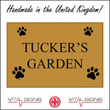 CM137 Personalise Garden Sign with Paw Prints