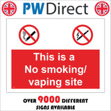 NS097 This Is A No Smoking Vaping Site