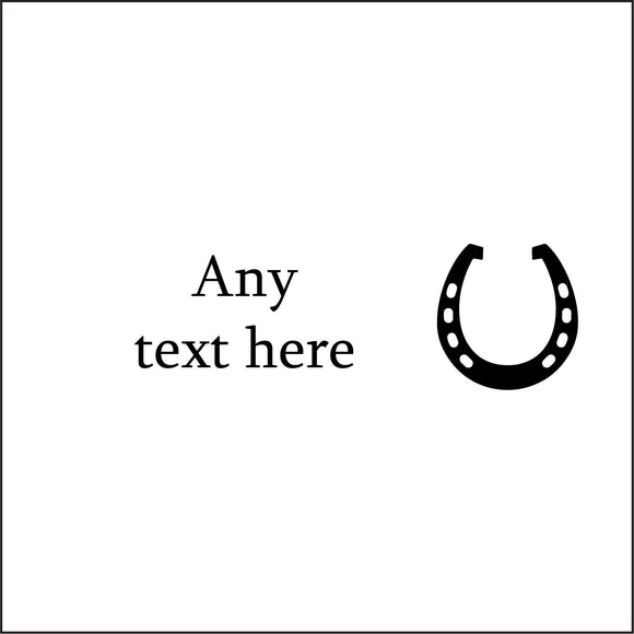 CM990 Any Text Horseshoe Sign with Horseshoe