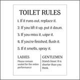HU344 Toilet Rules Ladies Gentlemen Sign
