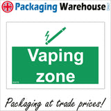NS078 Vaping Zone Sign with e-Cigarette