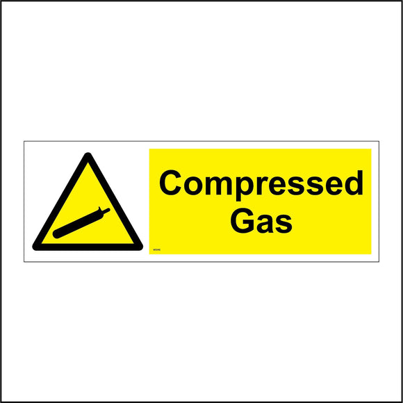 WS945 Compressed Gas Sign with Triangle Cannister