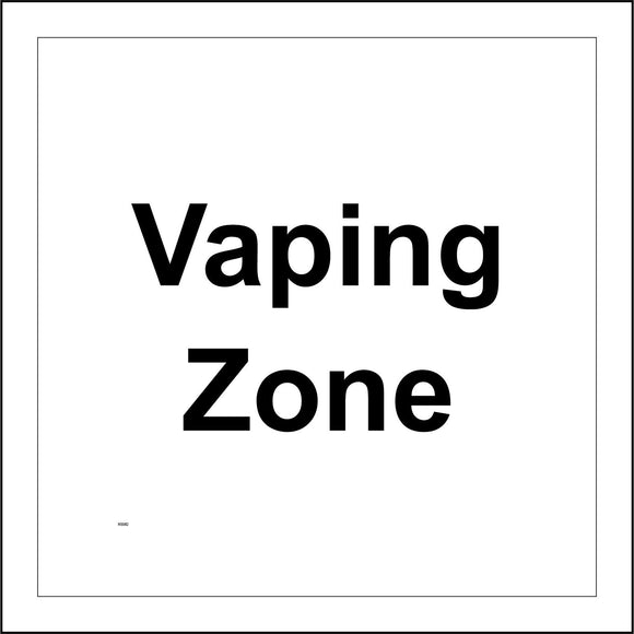 NS082 Vaping Zone Sign